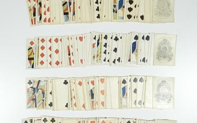 [Playing Cards], Four English 19th Century Standard