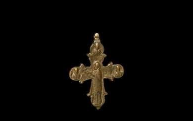 Post Byzantine Pectoral Cross Pendant