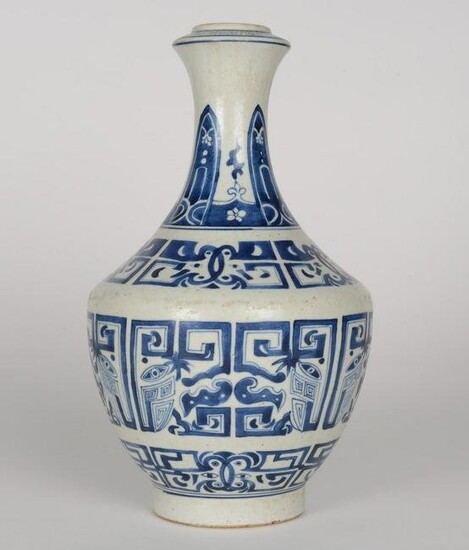 Qing Dynasty Porcelain Vase W/Eternal Knot Motif