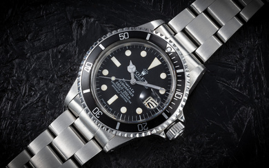 ROLEX, SUBMARINER REF. 1680, AN ATTRACTIVE AND RARE STEEL AUTOMATIC...