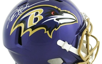 Ravens Deion Sanders Signed Flash Full Size Speed Rep Helmet BAS Wit