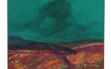 Rebecca Manns Oil Painting "Red Desert Rain Cloud," 2021