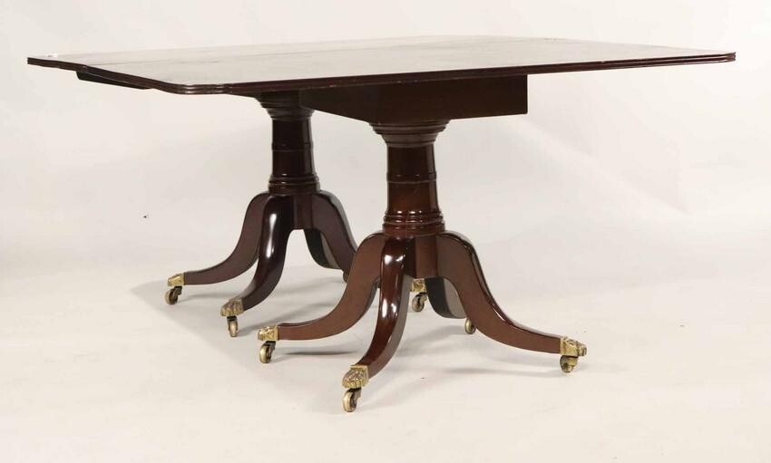 Regency Mahogany Two Pedestal Dining Table