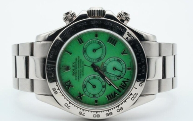 Rolex 40mm 18K Green Chalcedony Daytona Beach Watch