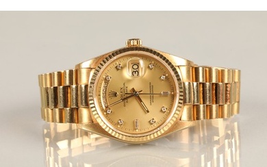 Rolex Oyster Perpetual Day-Date 18k gold Gentleman's wrist w...