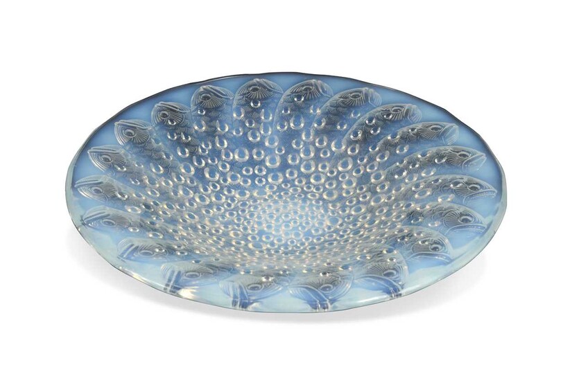 Roscoff, an R. Lalique opalescent glass dish or charger