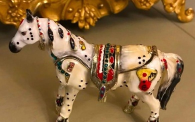 Royal Russian Stallion Horse Trinket, Jewel Box