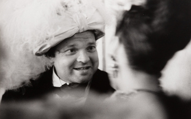 Ruth Orkin (1921-1985) Orson Welles at Count Beistegui Ball, Venice, 1951