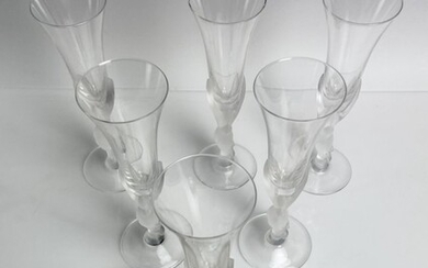 SET OF 6 IMPERIAL FABERGE CHAMPAGNE FLUTES