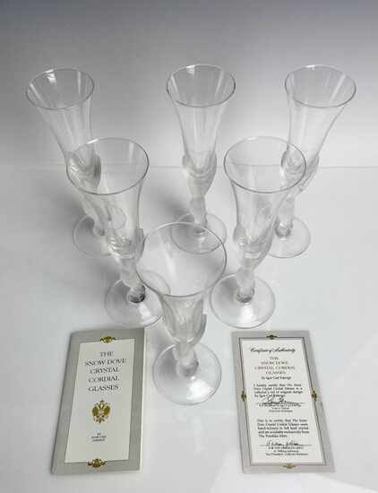 SET OF 6 IMPERIAL FABERGE CHAMPAGNE FLUTES