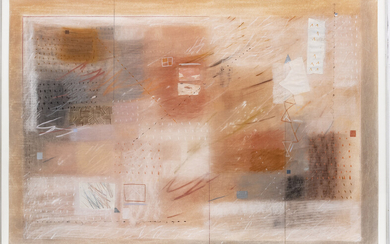 SHERRY SCHRUT, B 1927, PASTEL ON PAPER, H 30" W 44" ABSTRACT ON PAPER