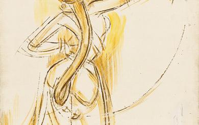 SHIAVAX CHAVDA (1914 - 1990, INDIAN) Dancer. Oil on canvas, 1964. Signed, S...