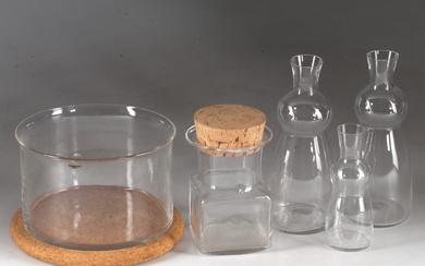 SIGNE PERSSON MELIN. glass objects, 5 pcs, Boda.