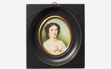 Sarah Goodrich (1788-1853), Portrait miniature of a young woman in white