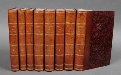[Sciences illustrées] Ensemble de 15 volumes reliés : BUFFON 1835 (8 volumes sur 9, manque...