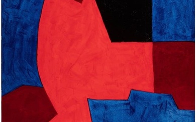 Serge Poliakoff - Composition bleue, rouge et noir, 1969 - From the Munich Olympics Porfolio, 1972