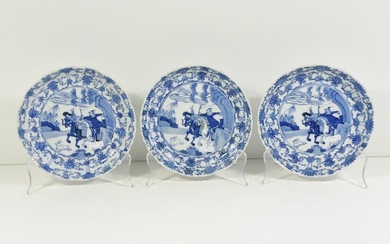 Series of 3 porcelain plates,Japan 19th marked (diam.20