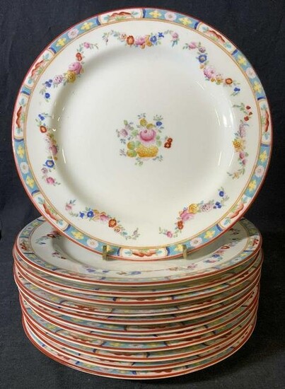 Set 12 CROWN ENGLAND Porcelain Plates