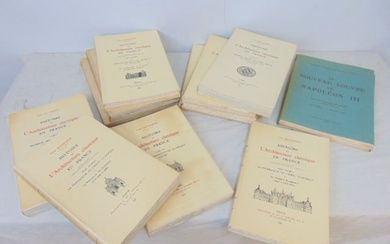 Set books, "Histoire de L'Architecture Classique en France", 11 volumes, plus "folder with