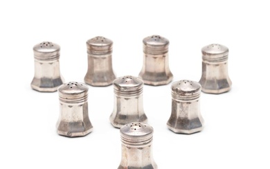 Set of Eight Cartier Sterling Silver Salt & Pepper Shakers,...