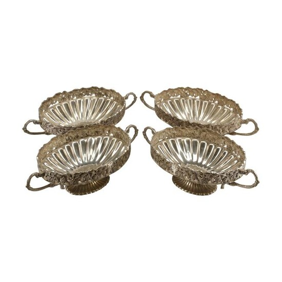 Set of Four Continental Silver Plated Bowls.