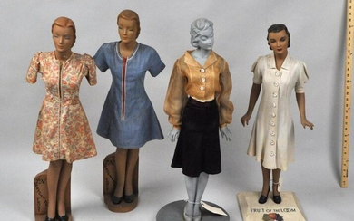 Set of Four Vintage Advertising Mannequins