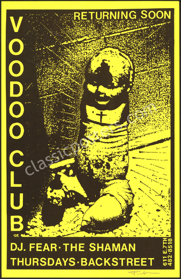 Signed Frank Kozik Voodoo Club Poster