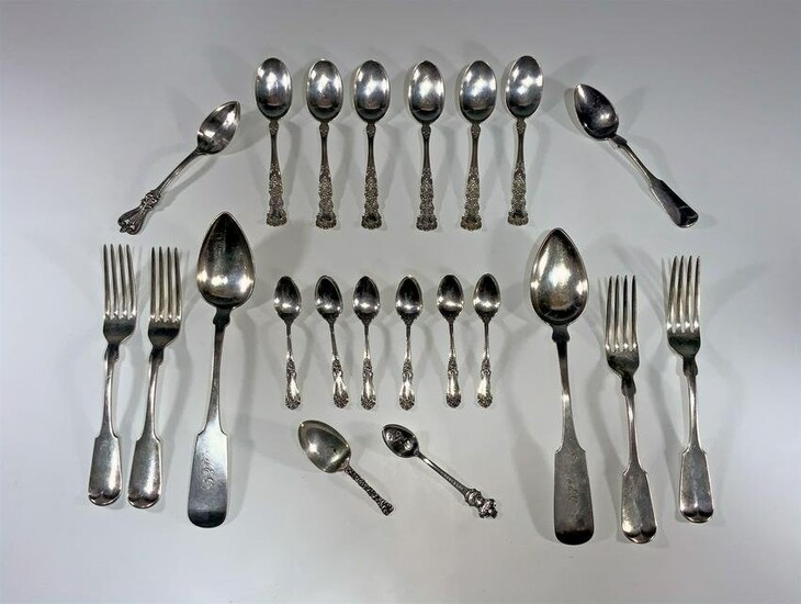 Sterling and Coin Silver Flatware, Gorham Etc.