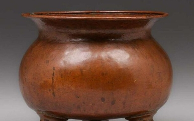 Stickley Brothers Hammered Copper Jardiniere c1910