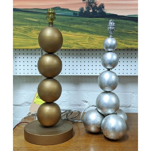 TABLE LAMPS, 46cm at tallest, a collection ot two, one in a ...