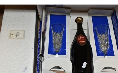 TWO BOTTLES OF CHAMPAGNE comprising one bottle of GOSSET GRA...