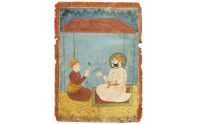 TWO MEN IN CONVERSATION PROPERTY OF THE LATE BRUNO CARUSO (1927 - 2018) COLLECTION Northern India, 19th century