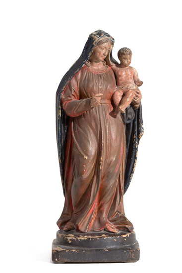 Terracotta sculpture 'HOLY MARY WITH CHILD’