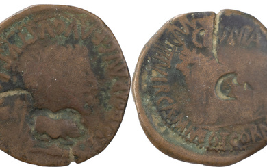 The Roman Empire Tiberius. Clunia, Hispania. AD 14-37. AE...