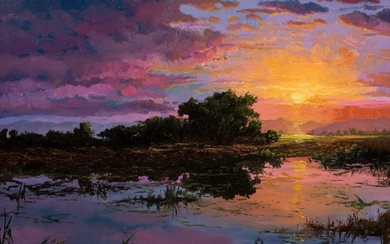 Thomas deDecker (American, b. 1951) Tranquil Sunset, 2023