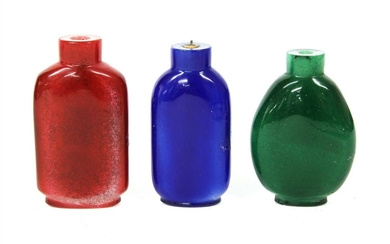 Three Peking glass snuff bottles