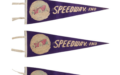 Three Speedway Ind Pennants, 1930s