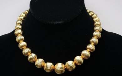 Tiffany and Co. 18KY Gold Bead Necklace