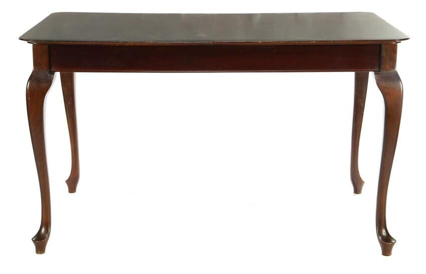 Top Form walnut veneer dining room table