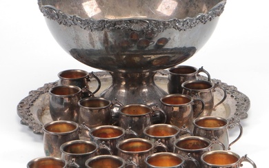 Towle Silver Plate Punch Set, Mid-20th Century