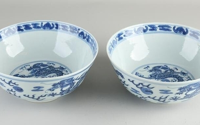 Two Chinese bowls Ã˜ 20.5 cm.