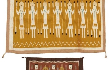 Two Navajo Yei weavings