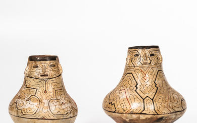 Two Shipibo Pottery Effigy Vessels
