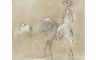 Unknown artist, Woman on horseback