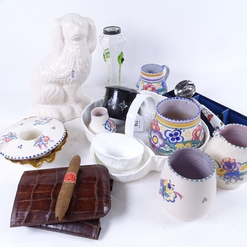 Various ceramics, including Royal Crown Derby dish, Poole Po...