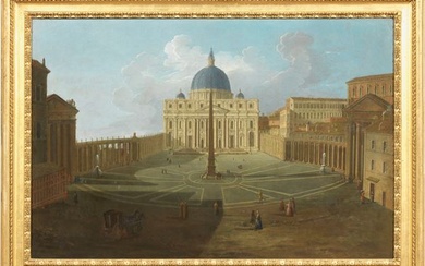 Paolo Anesi (Roma, 1697 - 1773), Veduta di Piazza San Pietro