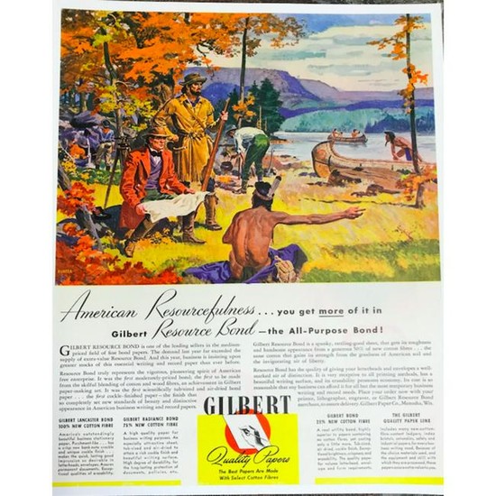 Vintage Gilbert Papers American Explorers Ad