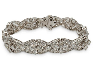 Vintage Platinum Diamond Bracelet