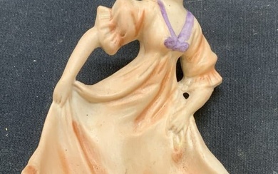 Vintage Porcelain Woman Peek A Boo Figural