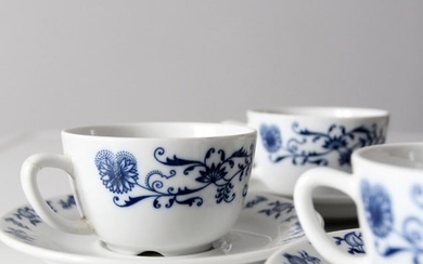 Vintage Porsgrund Porcelain Tea Cup And Saucer Sets